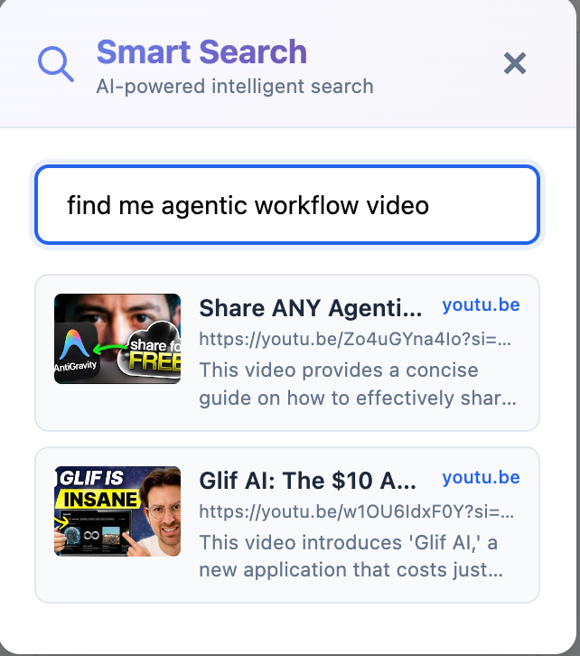 ReFind smart search across all your saved links and bookmarks